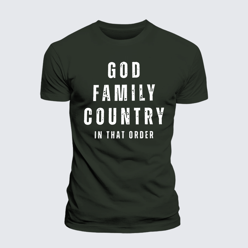 Luxe Mercerized Cotton Tee - God Family Country In That Order