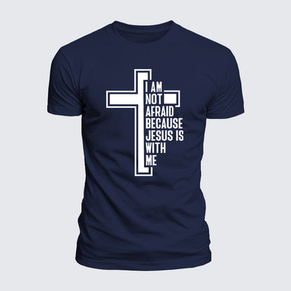 Luxe Mercerized Cotton Tee - I Am Not Afraid Because Jesus Is With Me