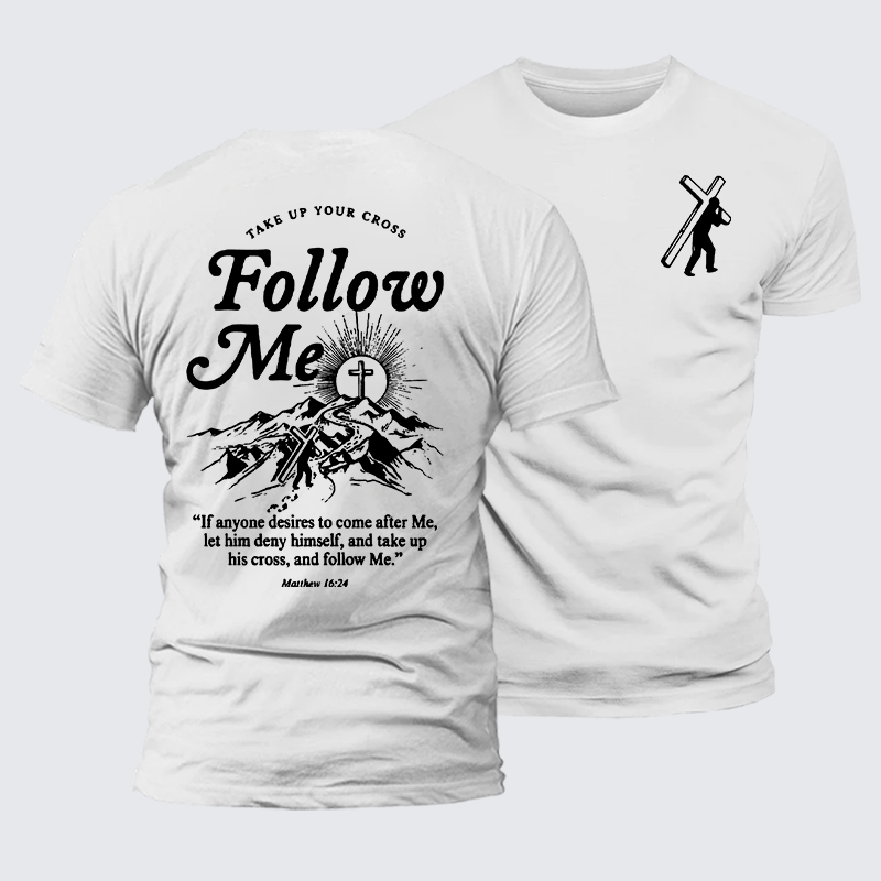 Luxe Mercerized Cotton Tee - Take Up Your Cross And Follow Me