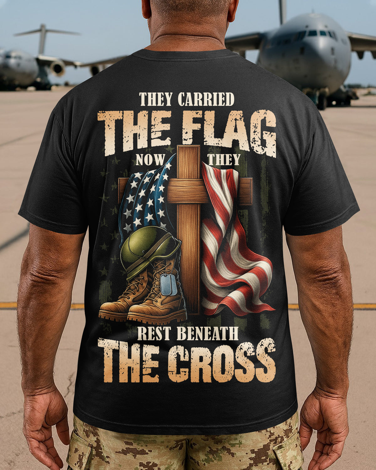 They Carried The Flag Now They Rest Beneath The Cross T-Shirt