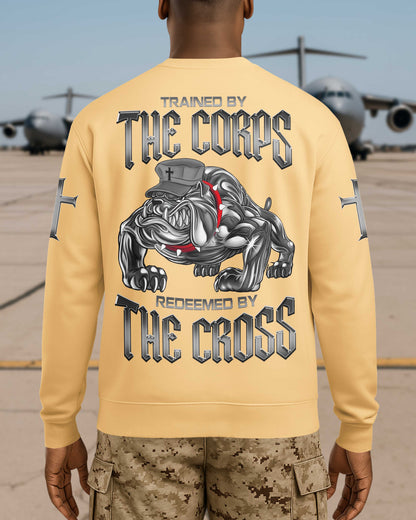 Trained By The Corps Redeemed By The Cross Sweater