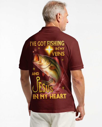 I've Got Fishing In My Veins And Jesus In My Heart All Over Print T-Shirt