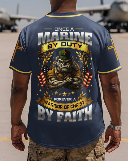 Once A Marine By Duty Forever A Warrior Of Christ By Faith Jersey
