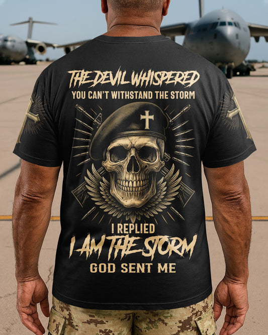 The Devil Whispered You Can't Withstand The Storm Personalized T-Shirt