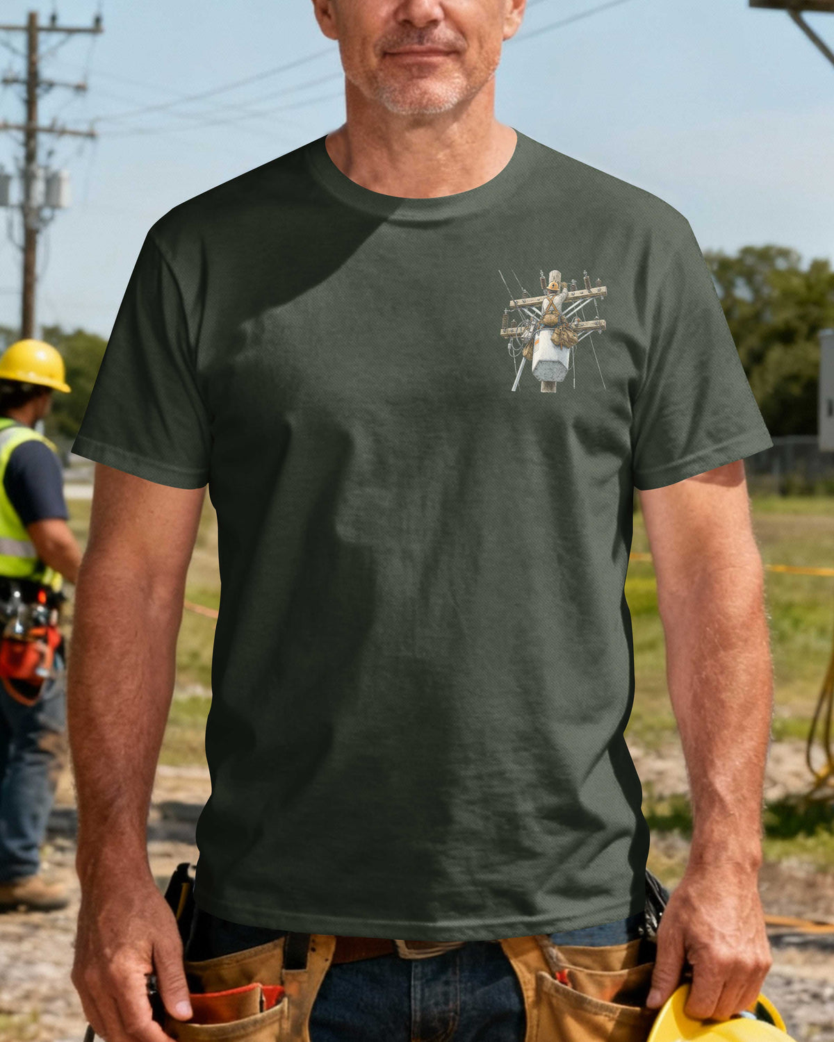 This Lineman Fixes What Storms Break With The Strength God Gives T-Shirt