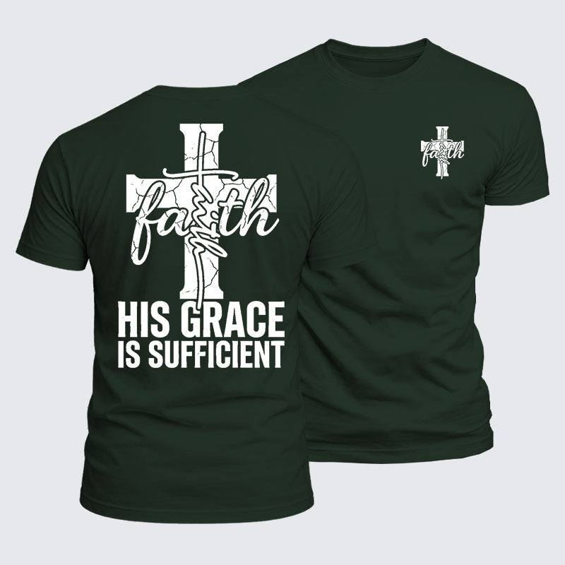 Luxe Mercerized Cotton Tee - His Grace Is Sufficient