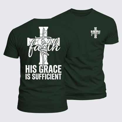 Luxe Mercerized Cotton Tee - His Grace Is Sufficient