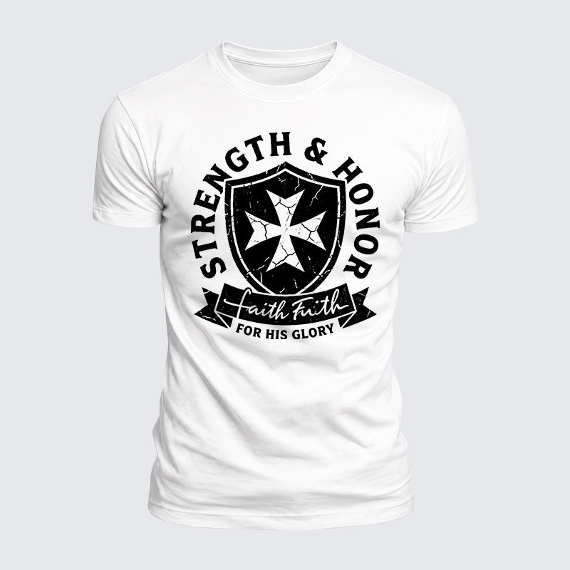 Luxe Mercerized Cotton Tee - Strength&Honor For His Glory
