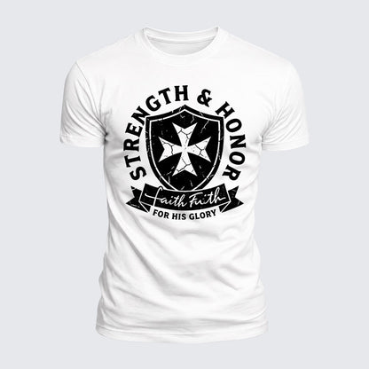 Luxe Mercerized Cotton Tee - Strength&Honor For His Glory