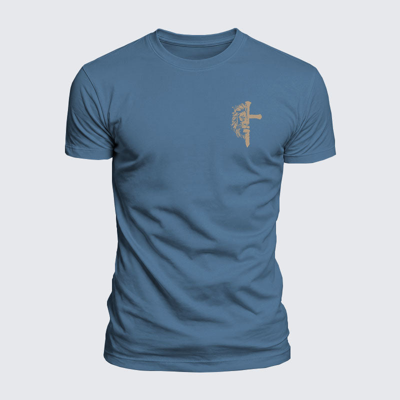Luxe Mercerized Cotton Tee - Cross Lion