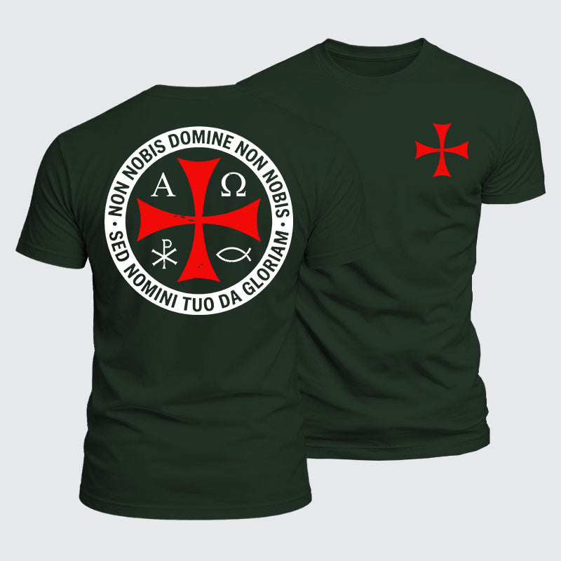 Luxe Mercerized Cotton Tee - Non Nobis Domine, Non Nobis, Sed Nomini Tuo Da Gloriam