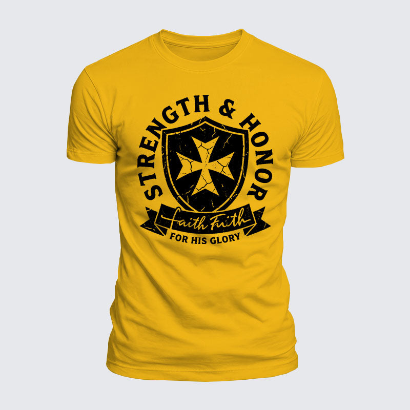 Luxe Mercerized Cotton Tee - Strength&Honor For His Glory