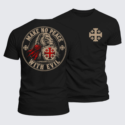 Luxe Mercerized Cotton Tee - Make No Peace With Evil