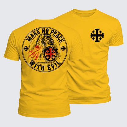 Luxe Mercerized Cotton Tee - Make No Peace With Evil