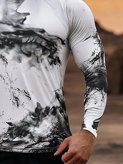Men's Outdoor Sun Protection Cool Hooded Sun Protection Long Sleeve Top