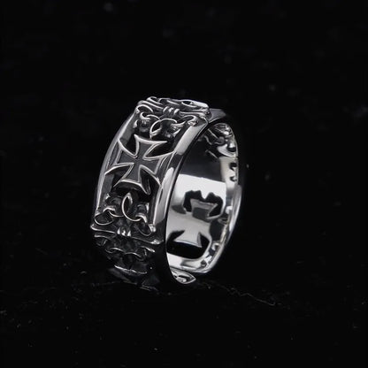 Vintage Cross Open Ring