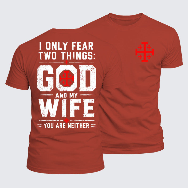 Luxe Mercerized Cotton Tee - I Only Fear God And My Wife
