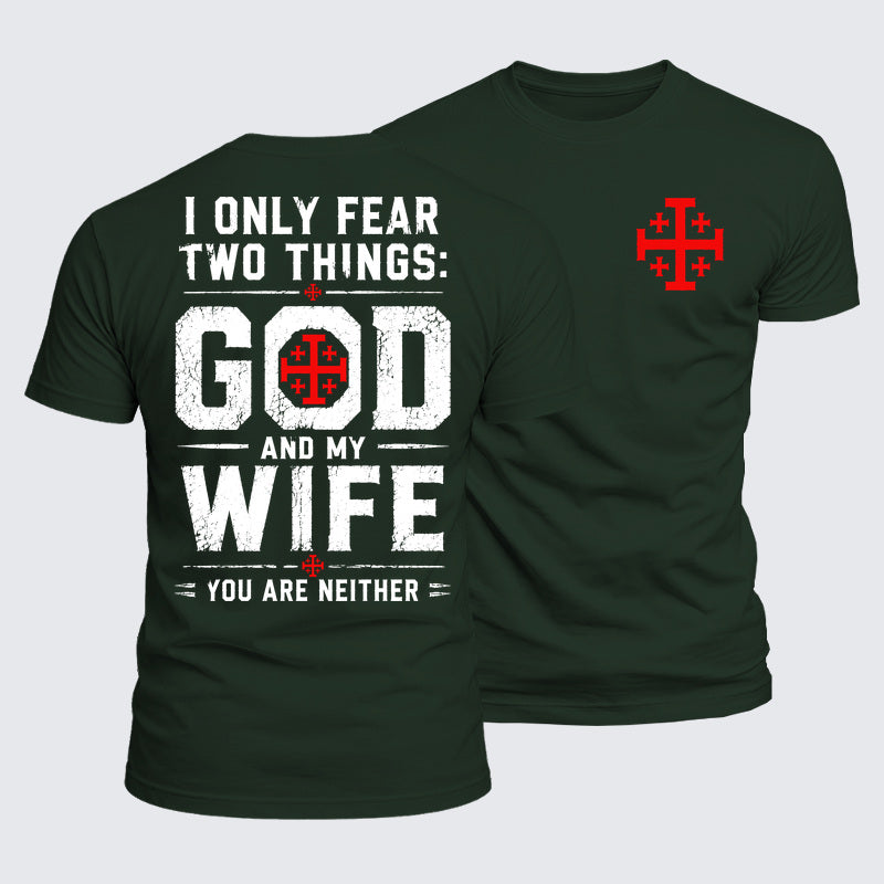 Luxe Mercerized Cotton Tee - I Only Fear God And My Wife