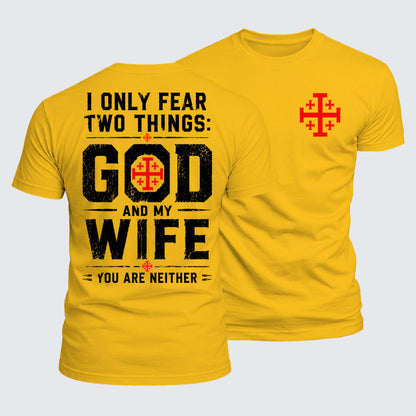 Luxe Mercerized Cotton Tee - I Only Fear God And My Wife