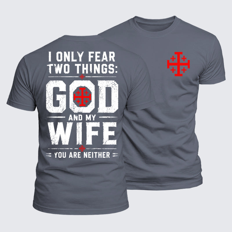 Luxe Mercerized Cotton Tee - I Only Fear God And My Wife