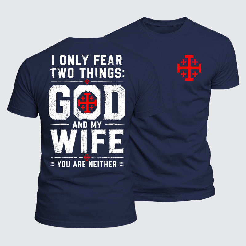Luxe Mercerized Cotton Tee - I Only Fear God And My Wife