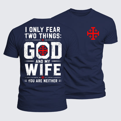 Luxe Mercerized Cotton Tee - I Only Fear God And My Wife