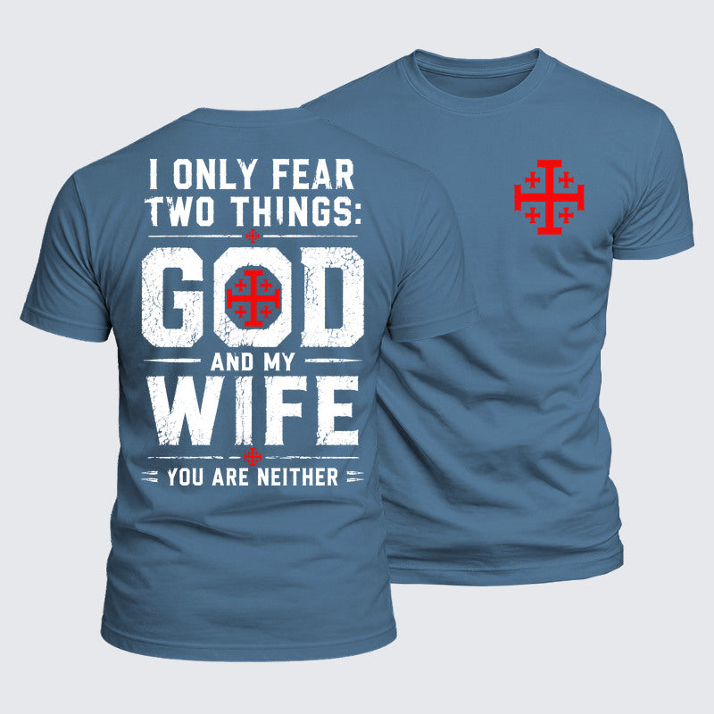 Luxe Mercerized Cotton Tee - I Only Fear God And My Wife