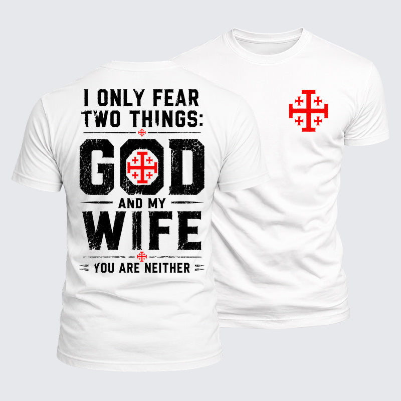Luxe Mercerized Cotton Tee - I Only Fear God And My Wife