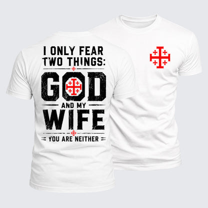 Luxe Mercerized Cotton Tee - I Only Fear God And My Wife