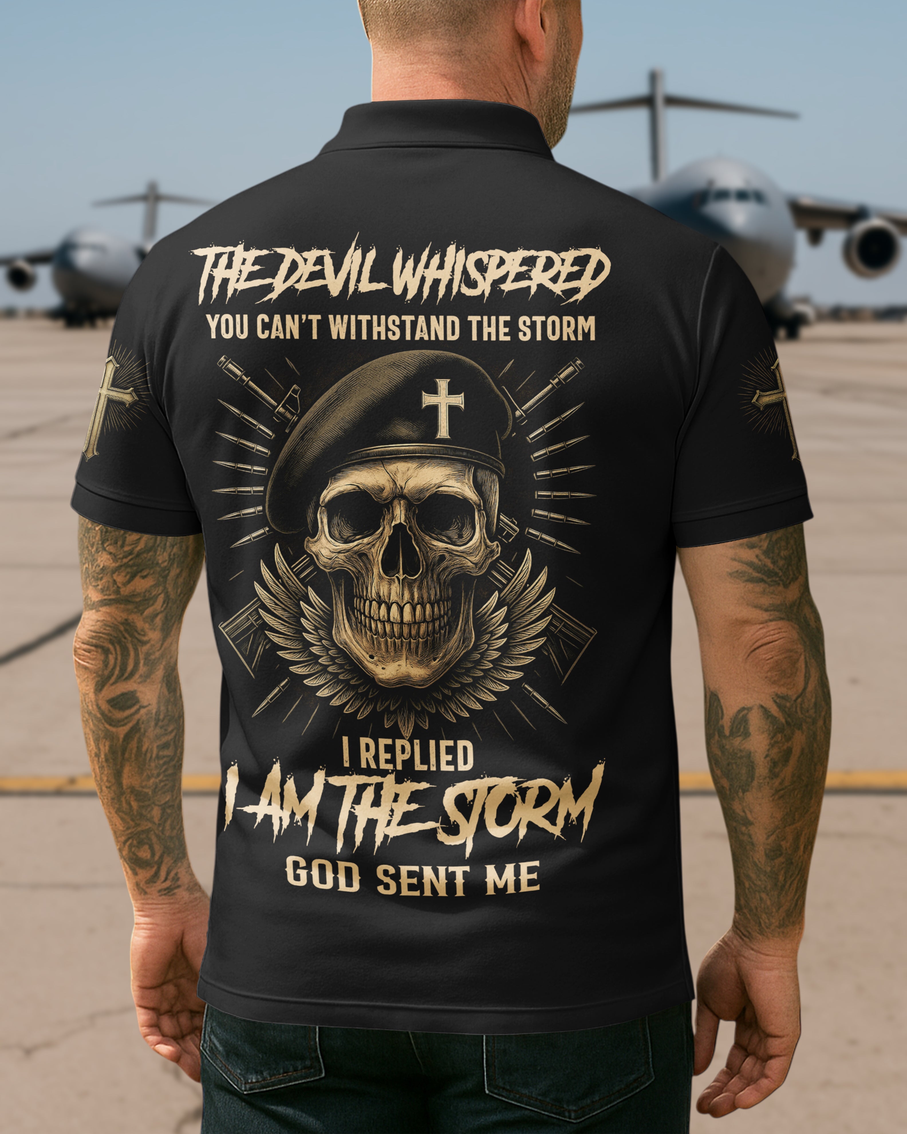 The Devil Whispered You Can't Withstand The Storm Polo