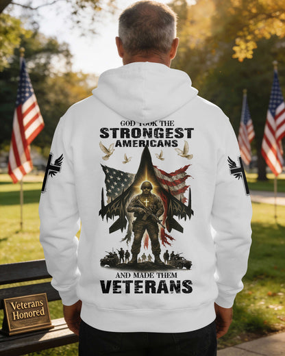 God Took The Strongest Americans All Over Print Hoodie