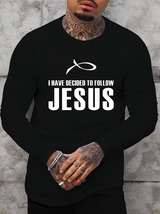 I Have Decided to Follow Jesus Christian Cotton Long Sleeve T-Shirt
