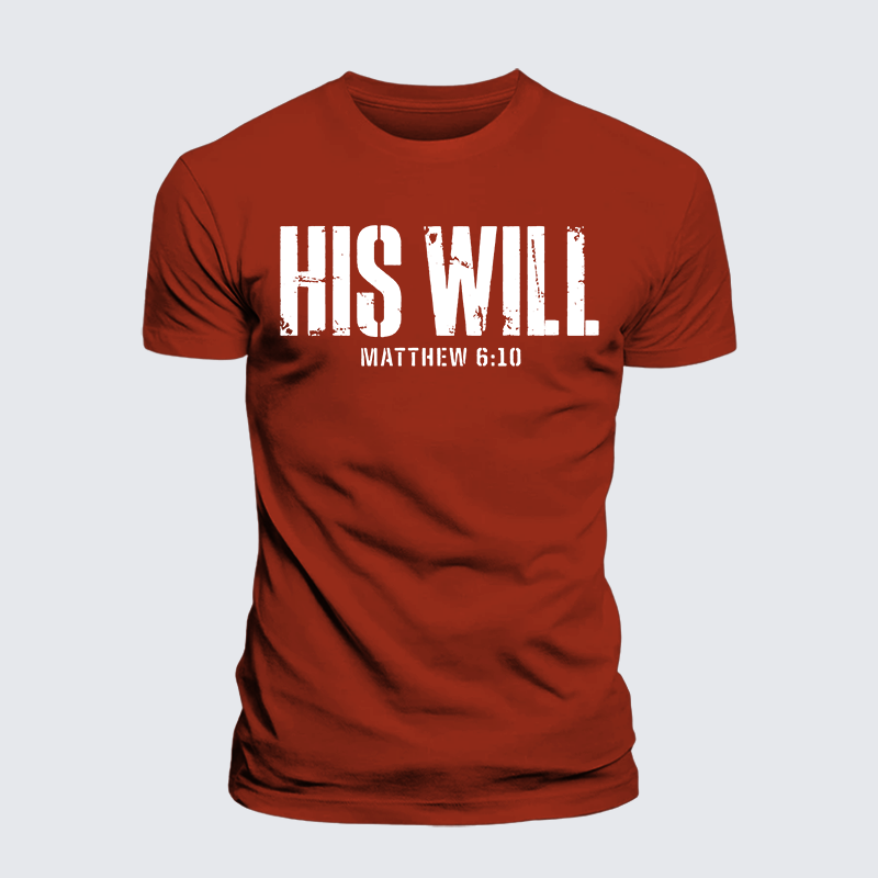 Luxe Mercerized Cotton Tee - His Will Matthew 6:10