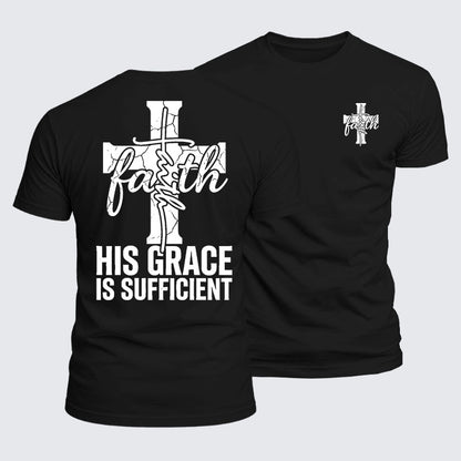 Luxe Mercerized Cotton Tee - His Grace Is Sufficient