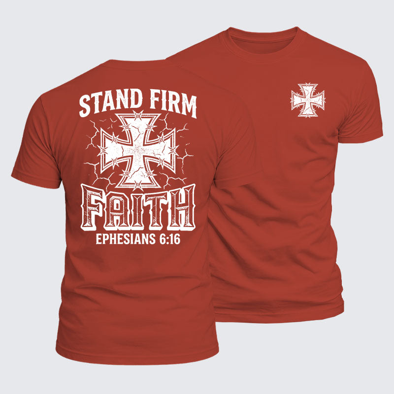 Luxe Mercerized Cotton Tee - Stand Firm Faith