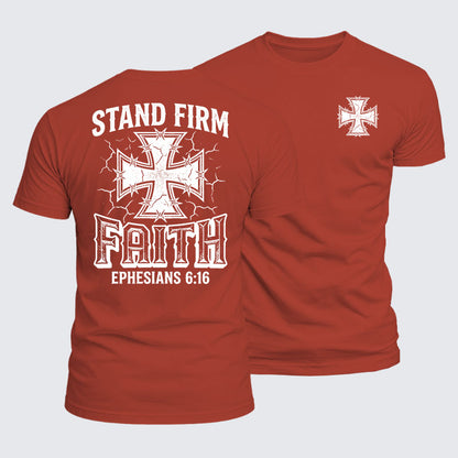 Luxe Mercerized Cotton Tee - Stand Firm Faith
