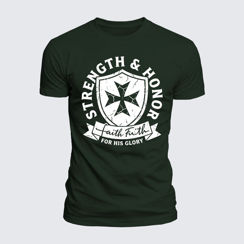 Luxe Mercerized Cotton Tee - Strength&Honor For His Glory