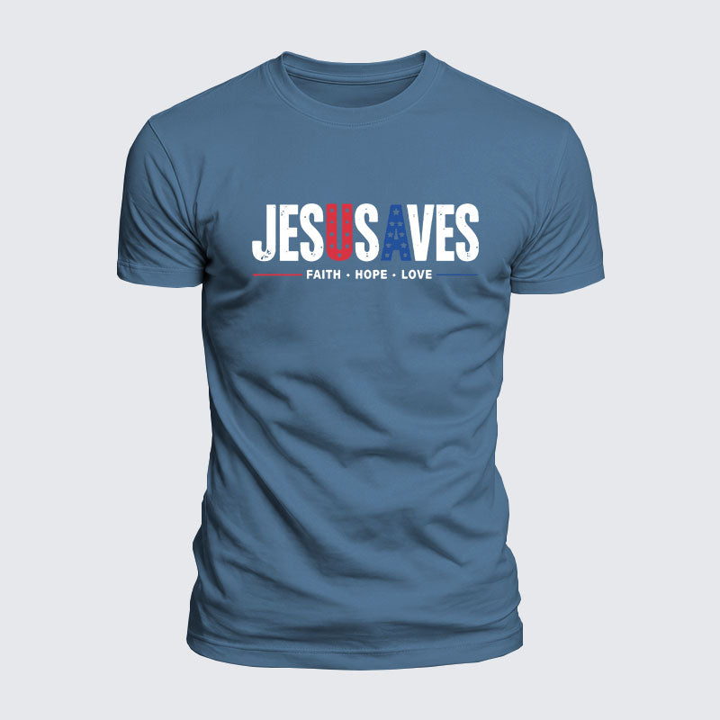 Luxe Mercerized Cotton Tee - Jesus Saves