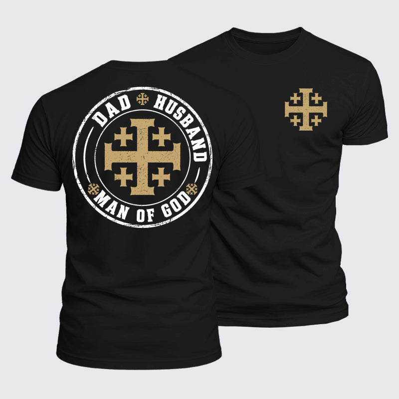 Luxe Mercerized Cotton Tee - Dad, Husband, Man Of God
