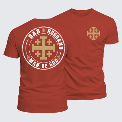 Luxe Mercerized Cotton Tee - Dad, Husband, Man Of God