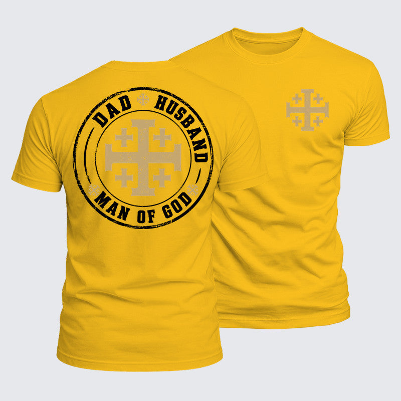 Luxe Mercerized Cotton Tee - Dad, Husband, Man Of God
