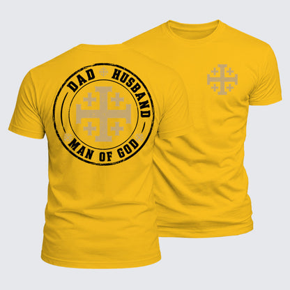 Luxe Mercerized Cotton Tee - Dad, Husband, Man Of God
