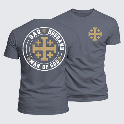 Luxe Mercerized Cotton Tee - Dad, Husband, Man Of God