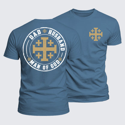 Luxe Mercerized Cotton Tee - Dad, Husband, Man Of God