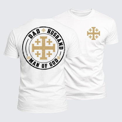 Luxe Mercerized Cotton Tee - Dad, Husband, Man Of God