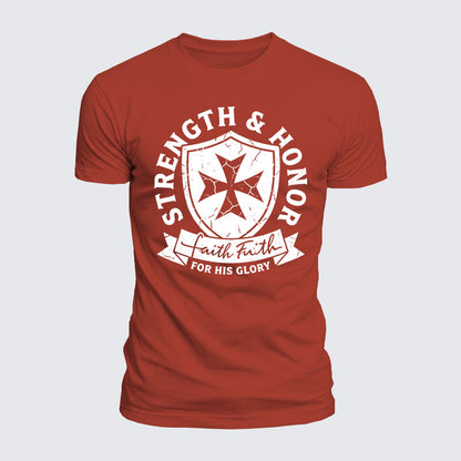Luxe Mercerized Cotton Tee - Strength&Honor For His Glory