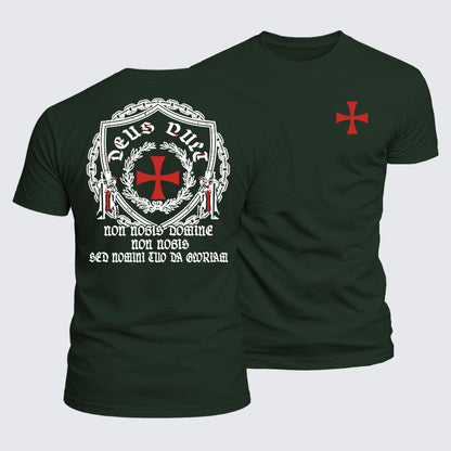 Luxe Mercerized Cotton Tee -  Non Nobis Domine, Non Nobis, Sed Nomini Tuo Da Gloriam