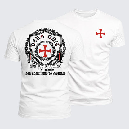 Luxe Mercerized Cotton Tee -  Non Nobis Domine, Non Nobis, Sed Nomini Tuo Da Gloriam