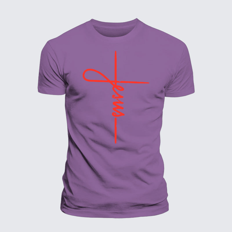 Luxe Mercerized Cotton Tee - Jesus Cross