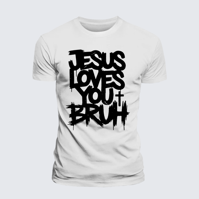 Luxe Mercerized Cotton Tee - Jesus Loves You Bruh